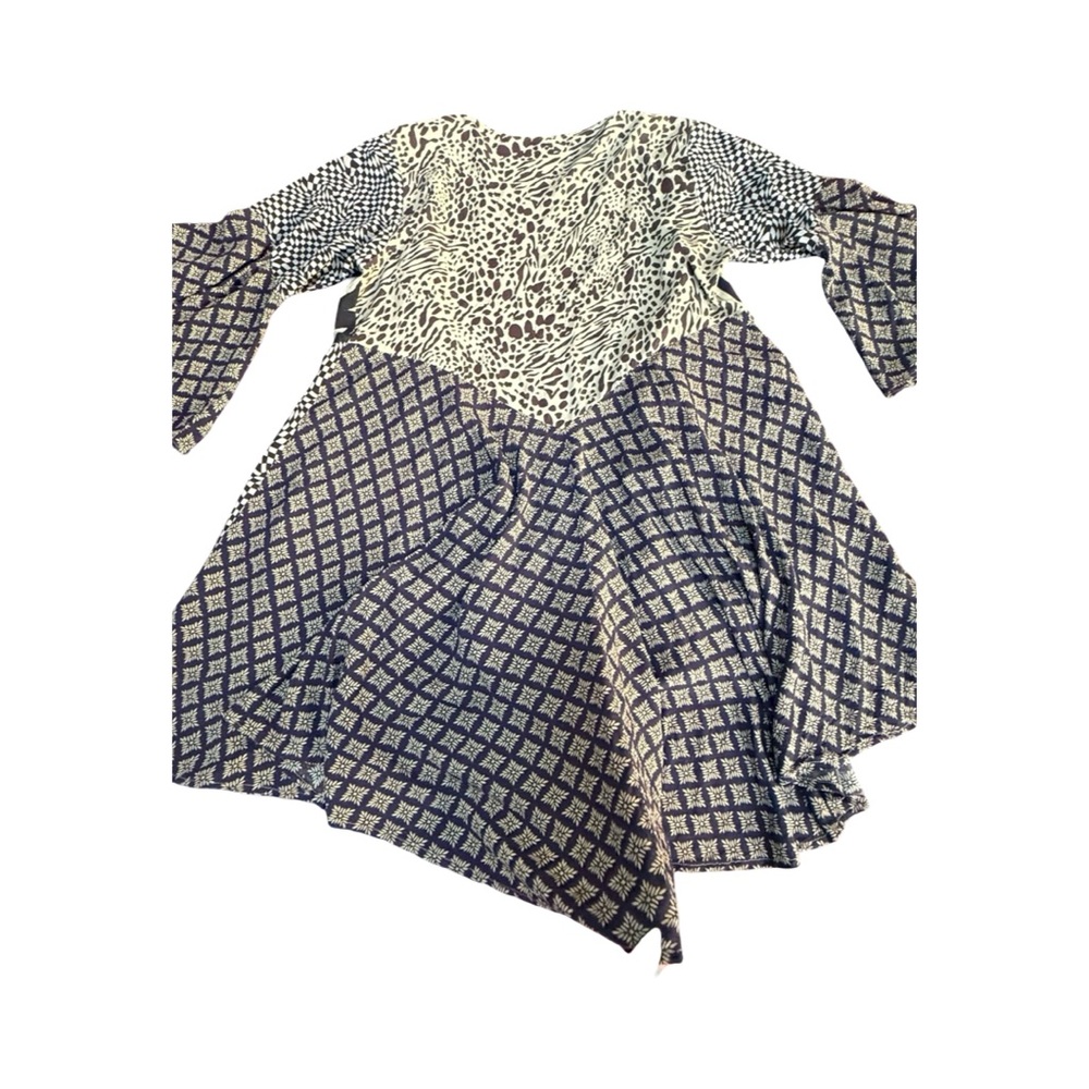 Sacred Threads Black and White Patterned Kids Dress - Picture 4 of 16